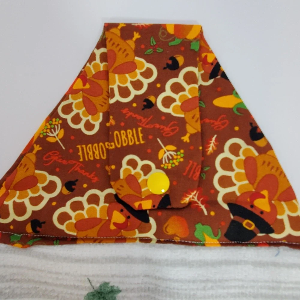 Handmade Thanksgiving Hanging Kitchen Towel Morning Pumpkin Turkey Fall Decor